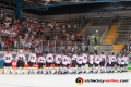 Die Gaeste vor ihrer Fankurve nach dem CHL-Gruppenspiel EHC Red Bull Muenchen gegen den HC 05 Banska Bystrica (Slowakei).Foto: Heike Feiner/Eibner Pressefoto