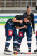 Maximilian Kastner (EHC Red Bull Muenchen) im Schwitzkasten von Frank Mauer (EHC Red Bull Muenchen) nach dem Gruppenspiel der Champions Hockey League zwischen dem EHC Red Bull München und Färjestad Karlstad (Schweden) am 08.10..2019.