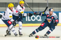 Nick Plastino (HC Ambri-Piotta) und Diego Kostner (HC Ambri-Piotta) gegen Keith Aulie (EHC Red Bull Muenchen) im Gruppenspiel der Champions Hockey League zwischen dem EHC Red Bull München und dem HC Ambri-Piotta (Schweiz) am 29.08.2019.