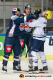 Meinungsverschiedenheit zwischen Blake Parlett (EHC Red Bull Muenchen) und Konrad Abeltshauser (EHC Red Bull Muenchen) mit Dominic Zwerger (HC Ambri-Piotta) im Gruppenspiel der Champions Hockey League zwischen dem EHC Red Bull München und dem HC Ambri-Piotta (Schweiz) am 29.08.2019.