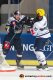 Meinungsverschiedenheit zwischen Maximilian Daubner (EHC Red Bull Muenchen) und Michael Ngoy (HC Ambri-Piotta) im Gruppenspiel der Champions Hockey League zwischen dem EHC Red Bull München und dem HC Ambri-Piotta (Schweiz) am 29.08.2019.