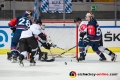 Matias Lassen (Malmoe Redhawks) und Carl-Johan Lerby (Malmoe Redhawks) verteidigen gegen Frank Mauer (EHC Red Bull Muenchen) und Patrick Hager (EHC Red Bull Muenchen) im Gruppenspiel im Rahmen der Champions Hockey League zwischen dem EHC Red Bull München und den Malmö Redhawks (Schweden) am 09.10.2018.