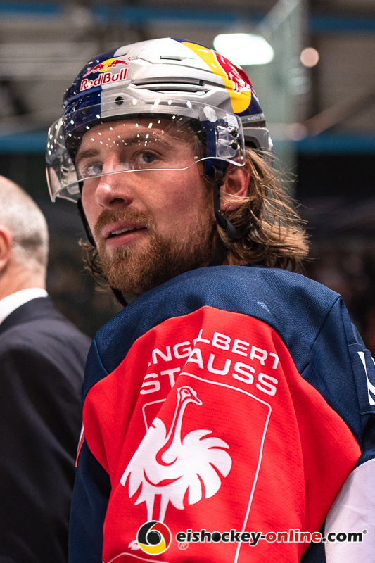Maximilian Kastner (EHC Red Bull Muenchen) im Halbfinal-Hinspiel der Champions Hockey League zwischen dem EHC Red Bull München und dem EC Red Bull Salzburg (Österreich) am 08.01.2019.