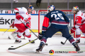 Michael Schiechl (EC Red Bull Salzburg) , Derek Joslin (EHC Red Bull Muenchen) und Raphael Herburger (EC Red Bull Salzburg) im Halbfinal-Hinspiel der Champions Hockey League zwischen dem EHC Red Bull München und dem EC Red Bull Salzburg (Österreich) am 08.01.2019.