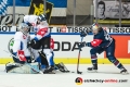 Maximilian Kastner (EHC Red Bull Muenchen), Sven Senteler (EV Zug) und Fabian Schnyder (EV Zug) vor dem Tor von Tobias Stephan (Torwart, EV Zug)im Achtelfinal-Hinspiel der Champions Hockey League zwischen dem EHC Red Bull München und dem EV Zug (Schweiz) am 06.11.2018.