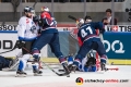 Fabian Schnyder (EV Zug), Derek Joslin (EHC Red Bull Muenchen), Jakob Mayenschein (EHC Red Bull Muenchen) und Santeri Alatalo (EV Zug) im Achtelfinal-Hinspiel der Champions Hockey League zwischen dem EHC Red Bull München und dem EV Zug (Schweiz) am 06.11.2018.