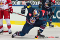 Hat geklappt: Maximilian Kastner (EHC Red Bull Muenchen) hat gerade zum 1:1 ausgeglichen im Halbfinal-Rückspiel der Champions Hockey League zwischen dem EC Red Bull Salzburg (Österreich) und dem EHC Red Bull München am 16.01.2019.