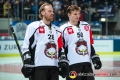 Der Ex-Muenchner Jens Olsson (Malmoe Redhawks) und Tobias Ekberg (Malmoe Redhawks) im Viertelfinal-Hinspiel der Champions Hockey League zwischen dem EHC Red Bull München und den Malmö Redhawks (Schweden) am 04.12.2018.
