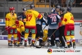 Rudelbildung vor dem Düsseldorfer Tor in der Hauptrundenbegegnung der Deutschen Eishockey Liga zwischen dem EHC Red Bull München und der Düsseldorfer EG am 14.10.2018.