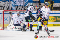 Kevin Poulin (Torwart, Eisbaeren Berlin), Florian Kettemer (Eisbaeren Berlin) und Maximilian Adam (Eisbaeren Berlin) gegen Yasin Ehliz (EHC Red Bull Muenchen) in der 1. Viertelfinalbegegnung in den Playoffs der Deutschen Eishockey Liga zwischen dem EHC Red Bull München und den Eisbären Berlin am 13.03.2019.