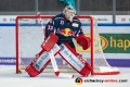 Danny aus den Birken (Torwart, EHC Red Bull Muenchen) war wieder einmal ein Garant fuer den Muenchner Sieg in der Hauptrundenbegegnung der Deutschen Eishockey Liga zwischen dem EHC Red Bull München und den Eisbären Berlin am 01.11.2018.