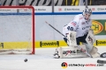 Kevin Poulin (Torwart, Eisbaeren Berlin) bei der Abwehr eines Schusses in der Hauptrundenbegegnung der Deutschen Eishockey Liga zwischen dem EHC Red Bull München und den Eisbären Berlin am 01.11.2018.