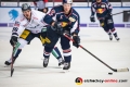 Martin Buchwieser (Eisbaeren Berlin) gegen Patrick Hager (EHC Red Bull Muenchen) in der Hauptrundenbegegnung der Deutschen Eishockey Liga zwischen dem EHC Red Bull München und den Eisbären Berlin am 01.11.2018.