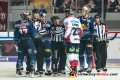 Unstimmigkeiten vor dem Münchner Tor in der Hauptrundenbegegnung der Deutschen Eishockey Liga zwischen dem EHC Red Bull München und den Eisbären Berlin am 22.09.2019.