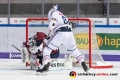 Trevor Parkes (EHC Red Bull Muenchen) scheitert an Kevin Poulin (Torwart, Eisbaeren Berlin) in der Hauptrundenbegegnung der Deutschen Eishockey Liga zwischen dem EHC Red Bull München und den Eisbären Berlin am 28.12.2018.