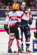 Chad Nehring (Fischtown Pinguins Bremerhaven) beim Shakehands mit Trevor Parkes (EHC Red Bull Muenchen) in der Hauptrundenbegegnung der Deutschen Eishockey Liga zwischen dem EHC Red Bull München und den Fischtown Pinguins Bremerhaven am 03.03.2019.