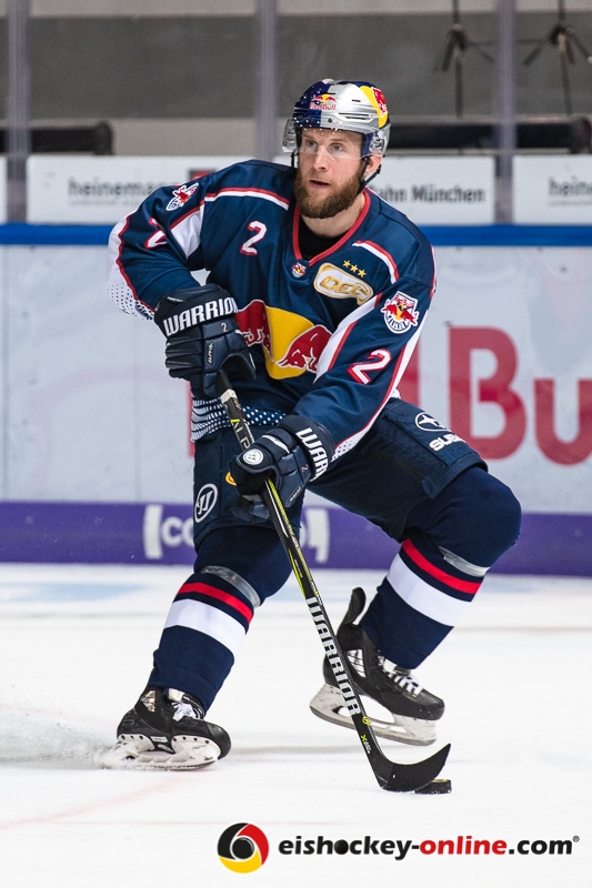 Andrew Bodnarchuk (EHC Red Bull Muenchen) in der Hauptrundenbegegnung der Deutschen Eishockey Liga zwischen dem EHC Red Bull München und den Ingolstadt Panthern am 07.10.2018.