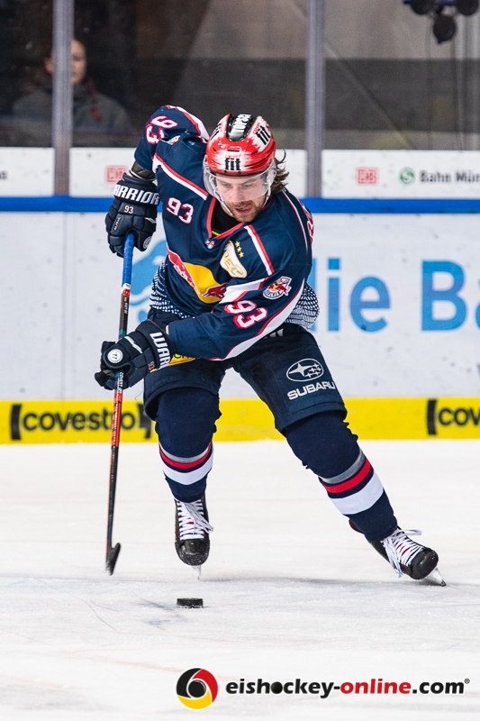 Maximilian Kastner (EHC Red Bull Muenchen) in der Hauptrundenbegegnung der Deutschen Eishockey Liga zwischen dem EHC Red Bull München und den Kölner Haien am 14.12.2018.