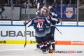 Jubel bei den Münchner über das 1:0 durch Ryan Button (EHC Red Bull Muenchen) in der Hauptrundenbegegnung der Deutschen Eishockey Liga zwischen dem EHC Red Bull München und den Krefeld Pinguinen am 28.11.2018.