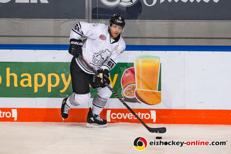Chad Bassen (Thomas Sabo Ice Tigers) in der Hauptrundenbegegnung der Deutschen Eishockey Liga zwischen dem EHC Red Bull München und den Thomas Sabo ice Tigers am 02.01.2019.
