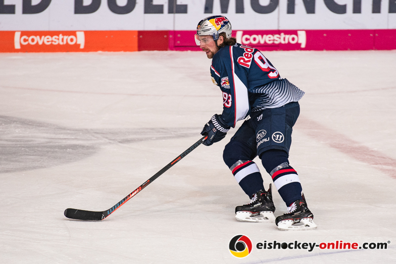 Maximilian Kastner (EHC Red Bull Muenchen) in der Hauptrundenbegegnung der Deutschen Eishockey Liga zwischen dem EHC Red Bull München und den Thomas Sabo ice Tigers am 02.01.2019.