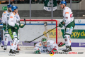 Brady Lamb (Augsburger Panther), Thomas Jordan Trevelyan (Augsburger Panther), Markus Keller (Torwart, Augsburger Panther) und John Rogl (Augsburger Panther) in der Hauptrundenbegegnung der Deutschen Eishockey Liga zwischen dem EHC Red Bull München und den Augsburger Panthern am 20.12.2019.