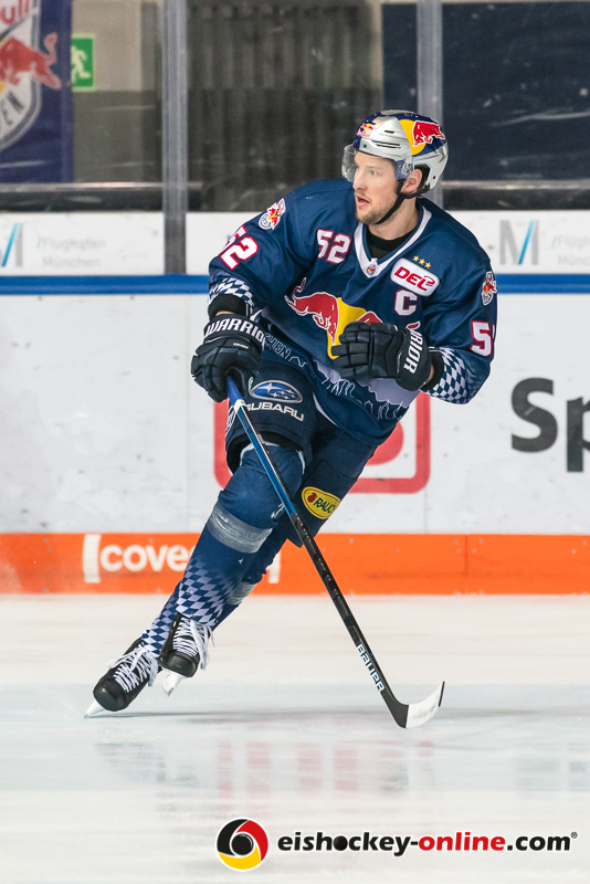 Patrick Hager (EHC Red Bull Muenchen) in der Hauptrundenbegegnung der Deutschen Eishockey Liga zwischen dem EHC Red Bull München und der Düsseldorfer EG am 23.02.2020.