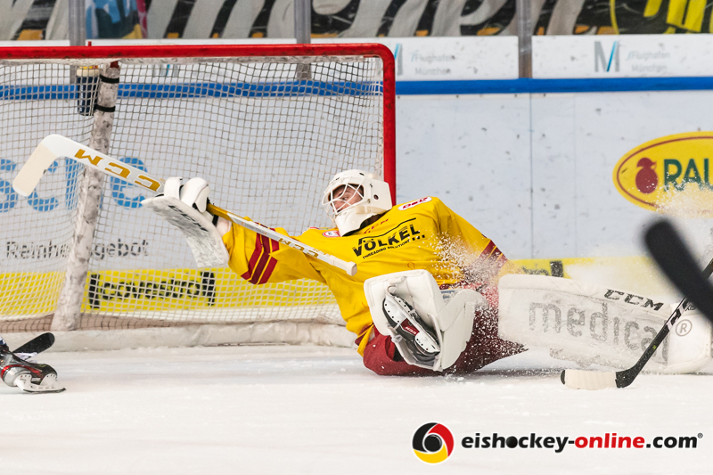 Hendrik Hane (Torwart, Duesseldorfer EG) in der Hauptrundenbegegnung der Deutschen Eishockey Liga zwischen dem EHC Red Bull München und der Düsseldorfer EG am 23.02.2020.