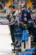 Linesman Joshua Roemer und Jason Jaffray (EHC Red Bull Muenchen) warten auf die Entscheidung aus einem Videobeweis im Spiel Red Bull Muenchen gegen die Iserlohn Roosters am 19.01.2020.