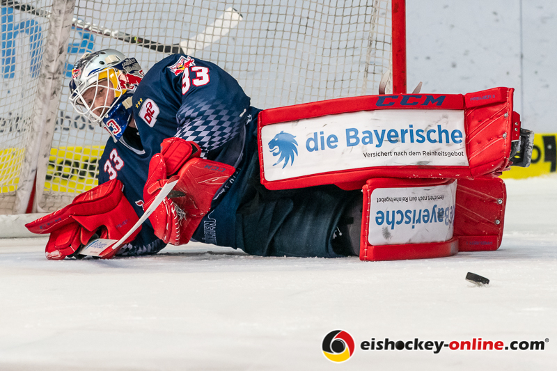 Danny aus den Birken (Torwart, EHC Red Bull Muenchen) in der Hauptrundenbegegnung der Deutschen Eishockey Liga zwischen dem EHC Red Bull München und den Kölner Haien am 10.01.2020.