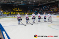 Die Starting Six der Adler in der 2. Finalbegegnung in den Playoffs der Deutschen Eishockey Liga zwischen dem EHC Red Bull München und den Adler Mannheim am 20.04.2019.