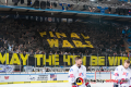 Choreo der Münchner Fans vor Beginn der 2. Finalbegegnung in den Playoffs der Deutschen Eishockey Liga zwischen dem EHC Red Bull München und den Adler Mannheim am 20.04.2019.