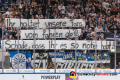 Transparent in der Münchner Nordkurve in der 2. Finalbegegnung in den Playoffs der Deutschen Eishockey Liga zwischen dem EHC Red Bull München und den Adler Mannheim am 20.04.2019.