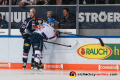 Patrick Hager (EHC Red Bull Muenchen) und Tommi Huhtala (Adler Mannheim) in der 2. Finalbegegnung in den Playoffs der Deutschen Eishockey Liga zwischen dem EHC Red Bull München und den Adler Mannheim am 20.04.2019.