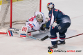 Frank Mauer (EHC Red Bull Muenchen) scheitert an Dennis Endras (Torwart, Adler Mannheim) in der 4. Finalbegegnung in den Playoffs der Deutschen Eishockey Liga zwischen dem EHC Red Bull München und den Adler Mannheim am 24.04.2019.