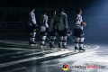 Die Muenchner bei den Startin Six in der 2. Halbfinalbegegnung in den Playoffs der Deutschen Eishockey Liga zwischen den Augsburger Panthern und dem EHC Red Bull München am 05.04.2019.