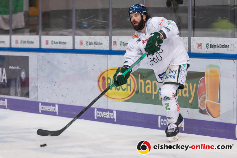 Brady Lamb (Augsburger Panther) in der 1. Halbfinalbegegnung in den Playoffs der Deutschen Eishockey Liga zwischen dem EHC Red Bull München und den Augsburger Panthern am 03.04.2019.