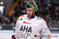 Olivier Roy (Torwart, Augsburger Panther) in der 3. Halbfinalbegegnung in den Playoffs der Deutschen Eishockey Liga zwischen dem EHC Red Bull München und den Augsburger Panthern am 07.04.2019.