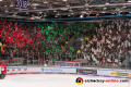 Choreo der Augsburger Fans vor Beginn der 7. Halbfinalbegegnung in den Playoffs der Deutschen Eishockey Liga zwischen dem EHC Red Bull München und den Augsburger Panthern am 16.04.2019.