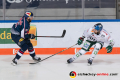 Andreas Eder (EHC Red Bull Muenchen) und Thomas Holzmann (Augsburger Panther) in der 7. Halbfinalbegegnung in den Playoffs der Deutschen Eishockey Liga zwischen dem EHC Red Bull München und den Augsburger Panthern am 16.04.2019.