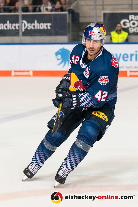Yasin Ehliz (EHC Red Bull Muenchen) in der Hauptrundenbegegnung der Deutschen Eishockey Liga zwischen dem EHC Red Bull München und der Duesseldorfer EG am 15.09.2019.