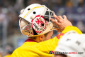 Mathias Niederberger (Torwart, Duesseldorfer EG) beim Warumup vor der Hauptrundenbegegnung der Deutschen Eishockey Liga zwischen dem EHC Red Bull München und der Duesseldorfer EG am 15.09.2019.