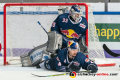 Danny aus den Birken (Torwart, EHC Red Bull Muenchen) und Blake Parlett (EHC Red Bull Muenchen) beim Unterzahlspiel in der Hauptrundenbegegnung der Deutschen Eishockey Liga zwischen dem EHC Red Bull München und der Duesseldorfer EG am 15.09.2019.