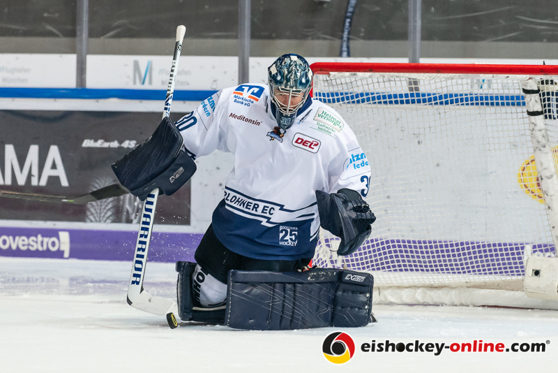 Anthony Peters (Torwart, Iserlohn Roosters) in der Hauptrundenbegegnung der Deutschen Eishockey Liga zwischen dem EHC Red Bull München und den Iserlohn Roosters am 13.10.2019.