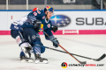 Justin Schuetz (EHC Red Bull Muenchen) und Brett Findlay (Iserlohn Roosters) in der Hauptrundenbegegnung der Deutschen Eishockey Liga zwischen dem EHC Red Bull München und den Iserlohn Roosters am 13.10.2019.