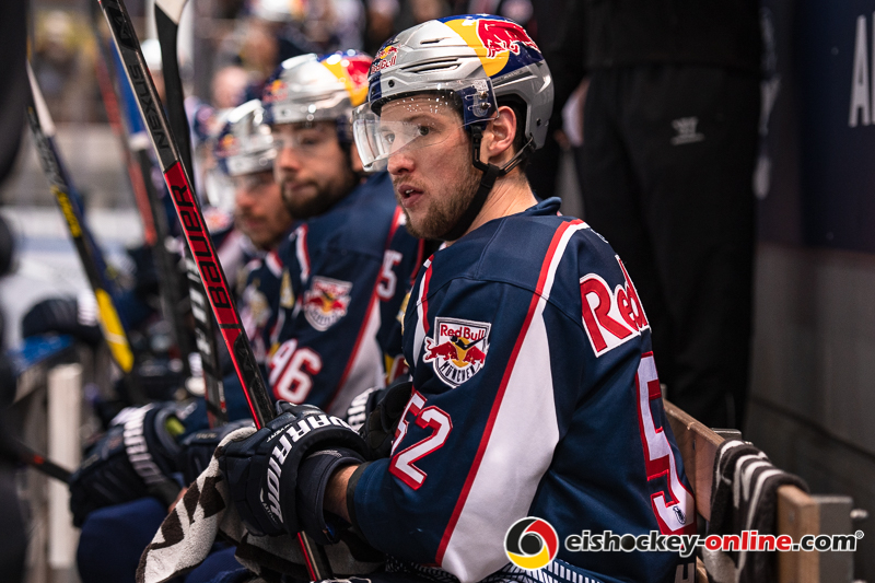 Patrick Hager (EHC Red Bull Muenchen) in der Hauptrundenbegegnung der Deutschen Eishockey Liga zwischen dem EHC Red Bull München und den Schwenninger Wild Wings am 04.01.2019.