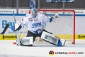 Dustin Strahlmeier (Torwart, Schwenninger Wild Wings) in der Hauptrundenbegegnung der Deutschen Eishockey Liga zwischen dem EHC Red Bull München und den Schwenninger Wild Wings am 18.10.2018.