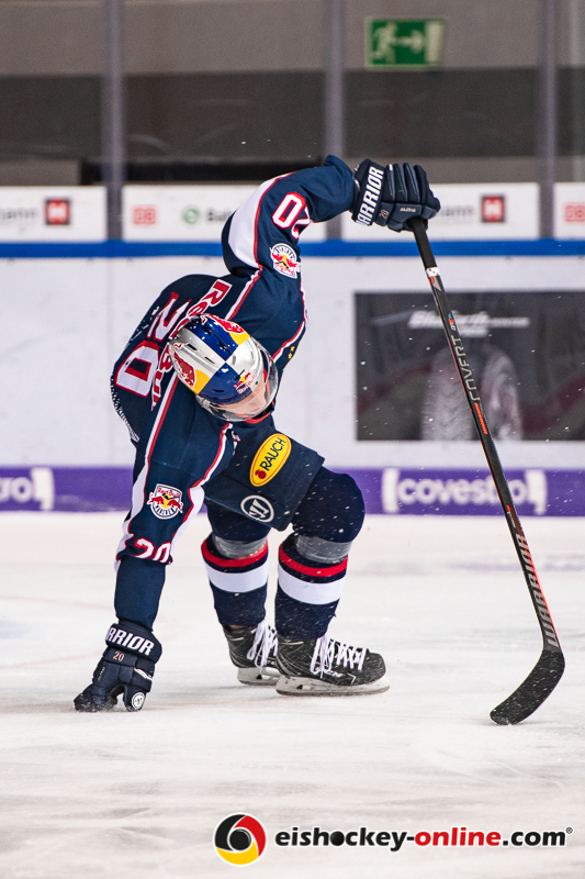 Tobias Eder (EHC Red Bull Muenchen) in der Hauptrundenbegegnung der Deutschen Eishockey Liga zwischen dem EHC Red Bull München und den Grizzlys Wolfsburg am 27.01.2019.