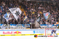 Die Münchner Nordkurve feiert den Treffer zur 2:1-Führung in der Hauptrundenbegegnung der Deutschen Eishockey Liga zwischen dem EHC Red Bull München und den Grizzlys Wolfsburg am 27.01.2019.