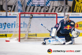 Danny aus den Birken (Torwart, EHC Red Bull Muenchen) bei der Abwehr eines Schusses in der Hauptrundenbegegnung der Deutschen Eishockey Liga zwischen dem EHC Red Bull München und den Grizzlys Wolfsburg am 27.01.2019.